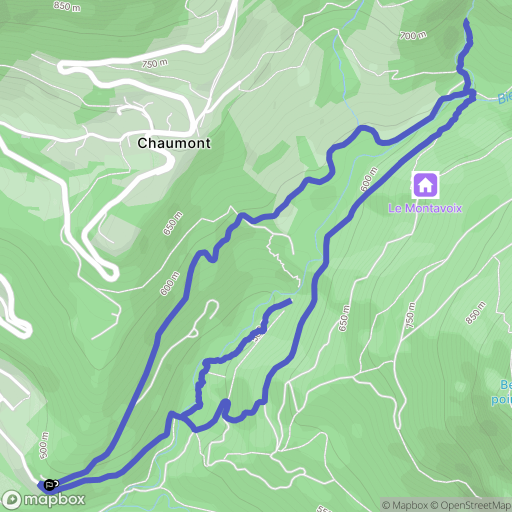 Saint-Claude : carte du parcours de randonnée - France