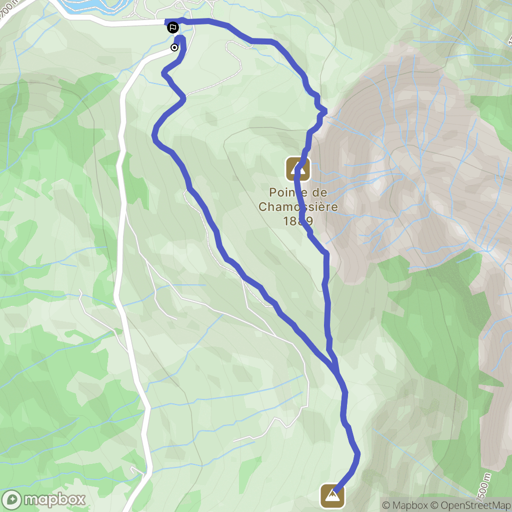 Samoëns : carte du parcours de randonnée - France