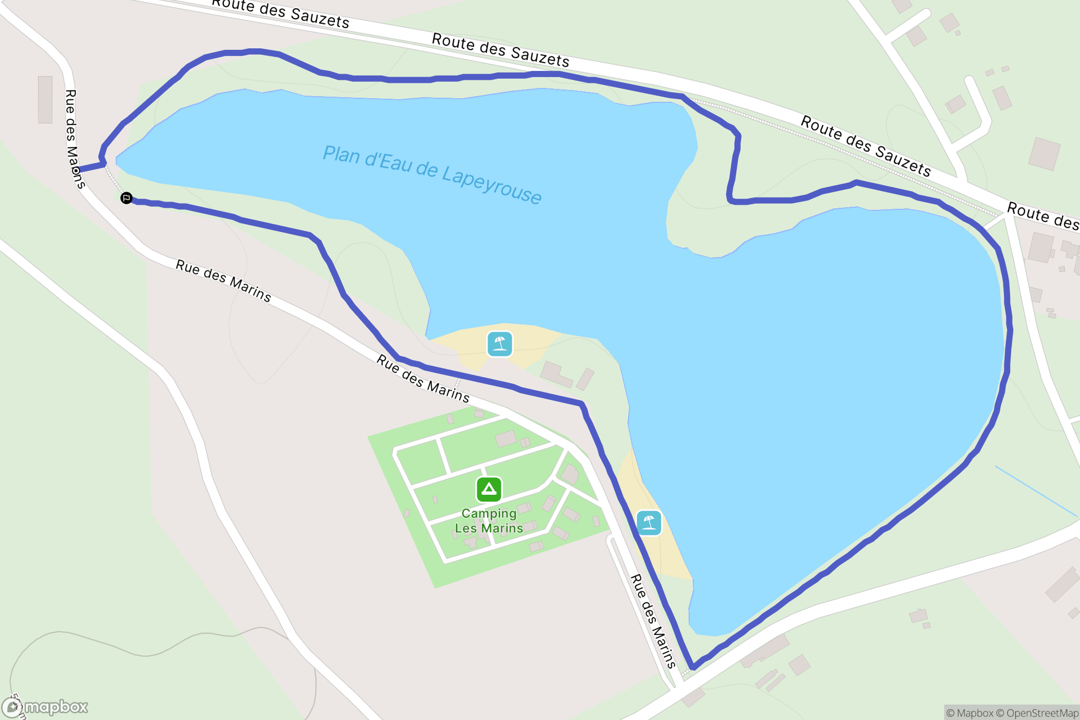 Lapeyrouse : carte du parcours de randonnée - France