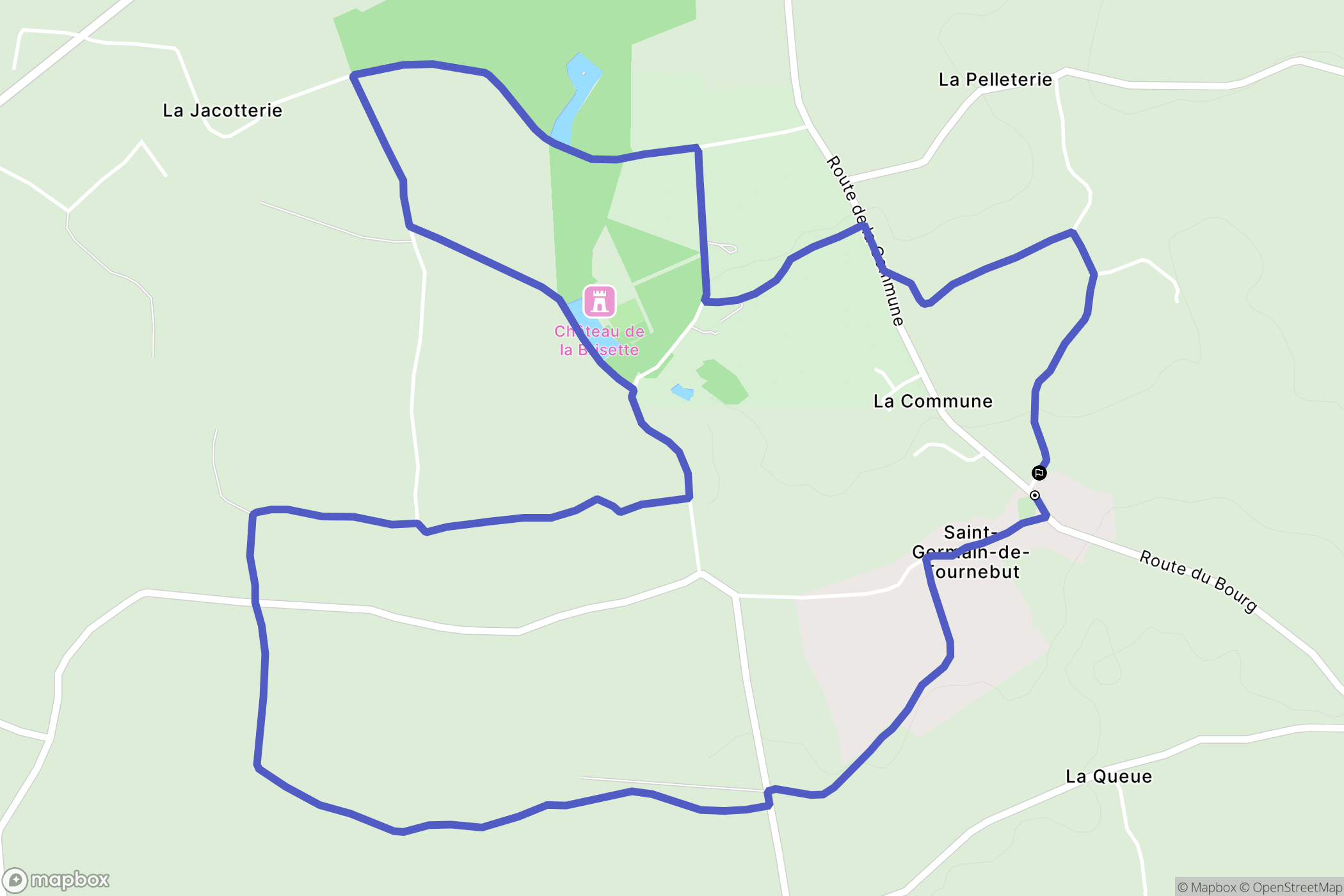 Saint-Germain-de-Tournebut : carte du parcours de randonnée - France