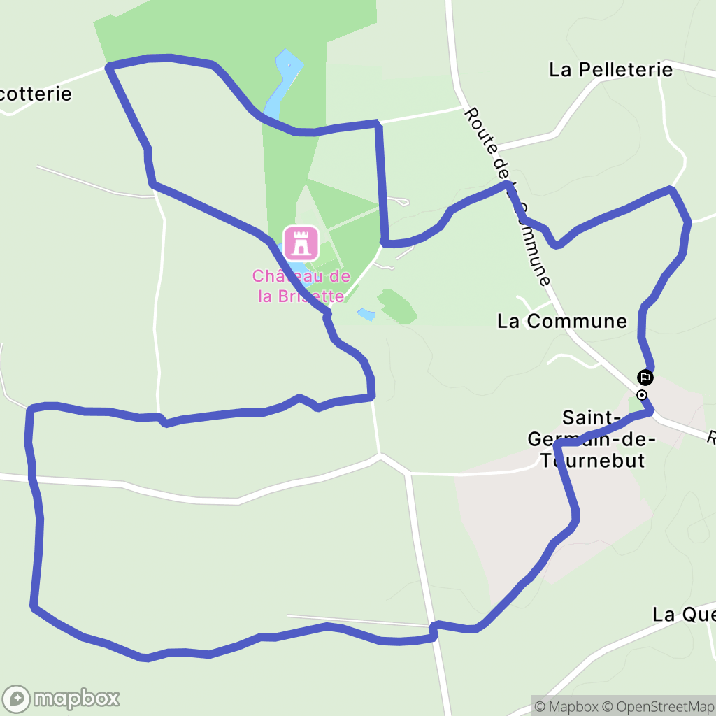 Saint-Germain-de-Tournebut : carte du parcours de randonnée - France