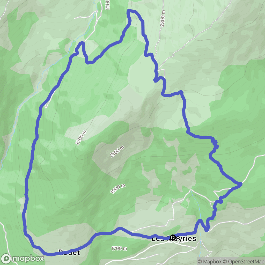 Château-Ville-Vieille : carte du parcours de randonnée - France