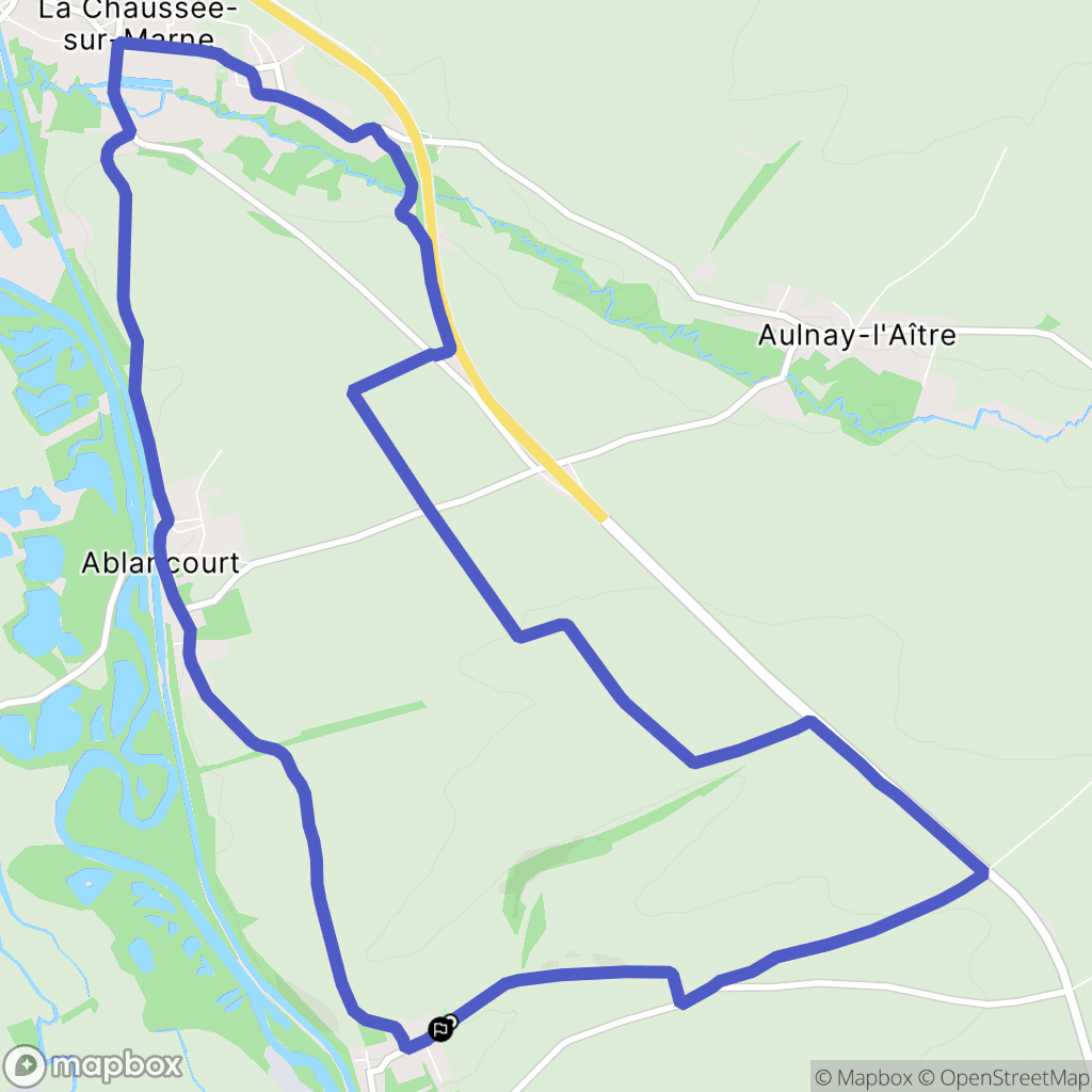 Soulanges : carte du parcours de randonnée - France