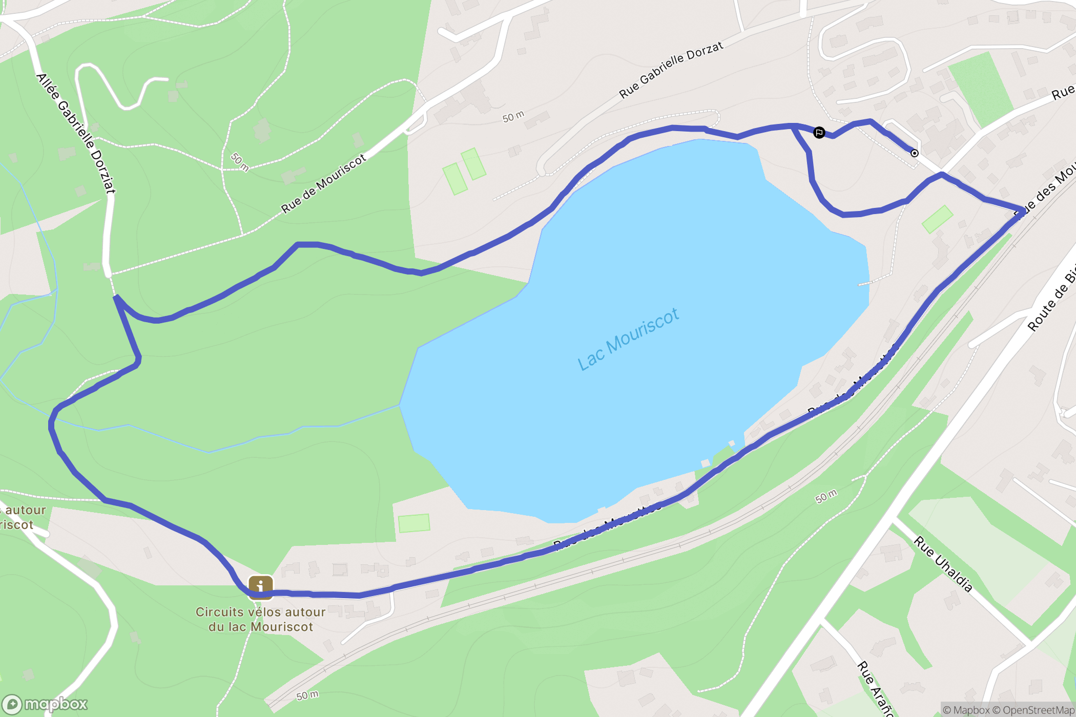 Biarritz : carte du parcours de randonnée - France