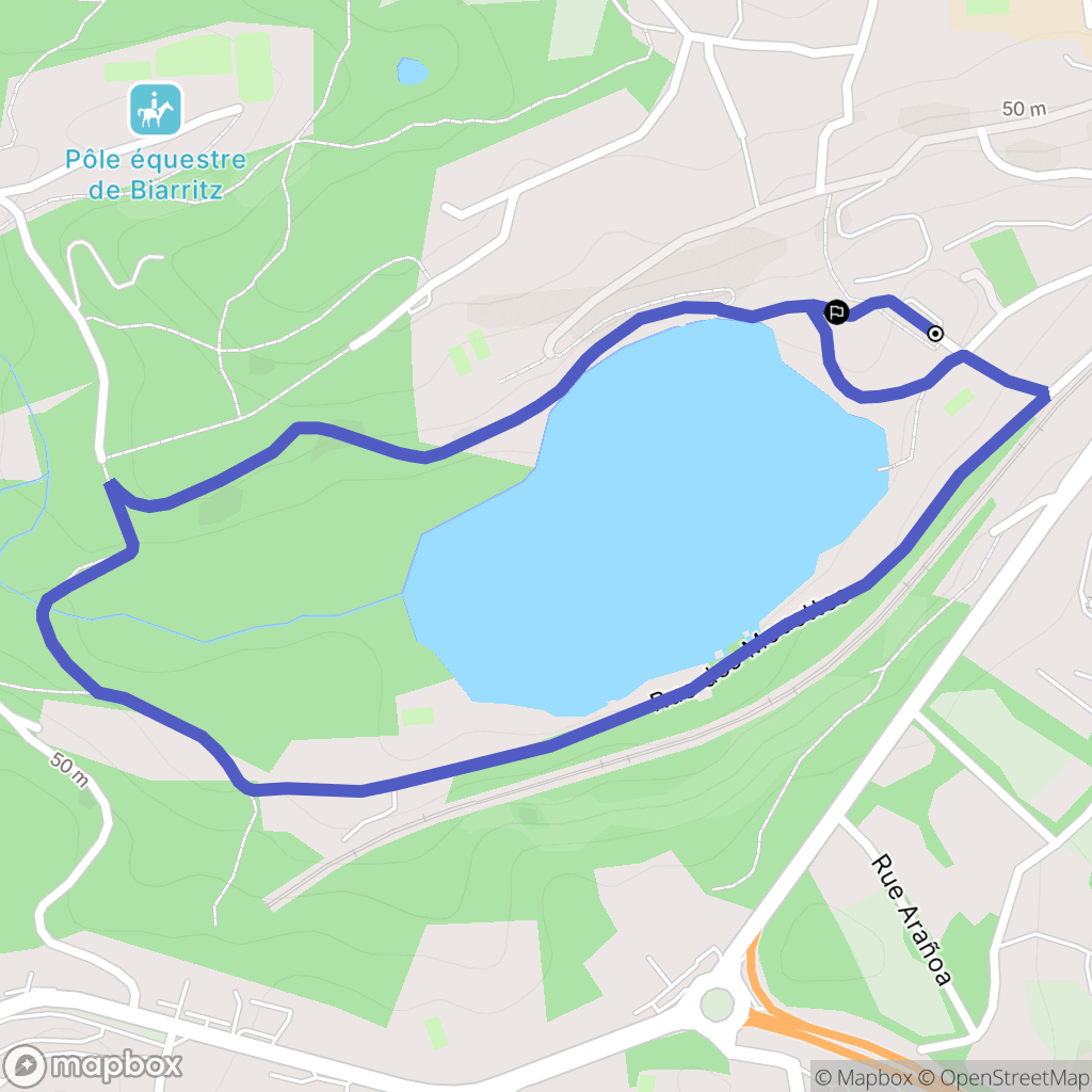 Biarritz : carte du parcours de randonnée - France