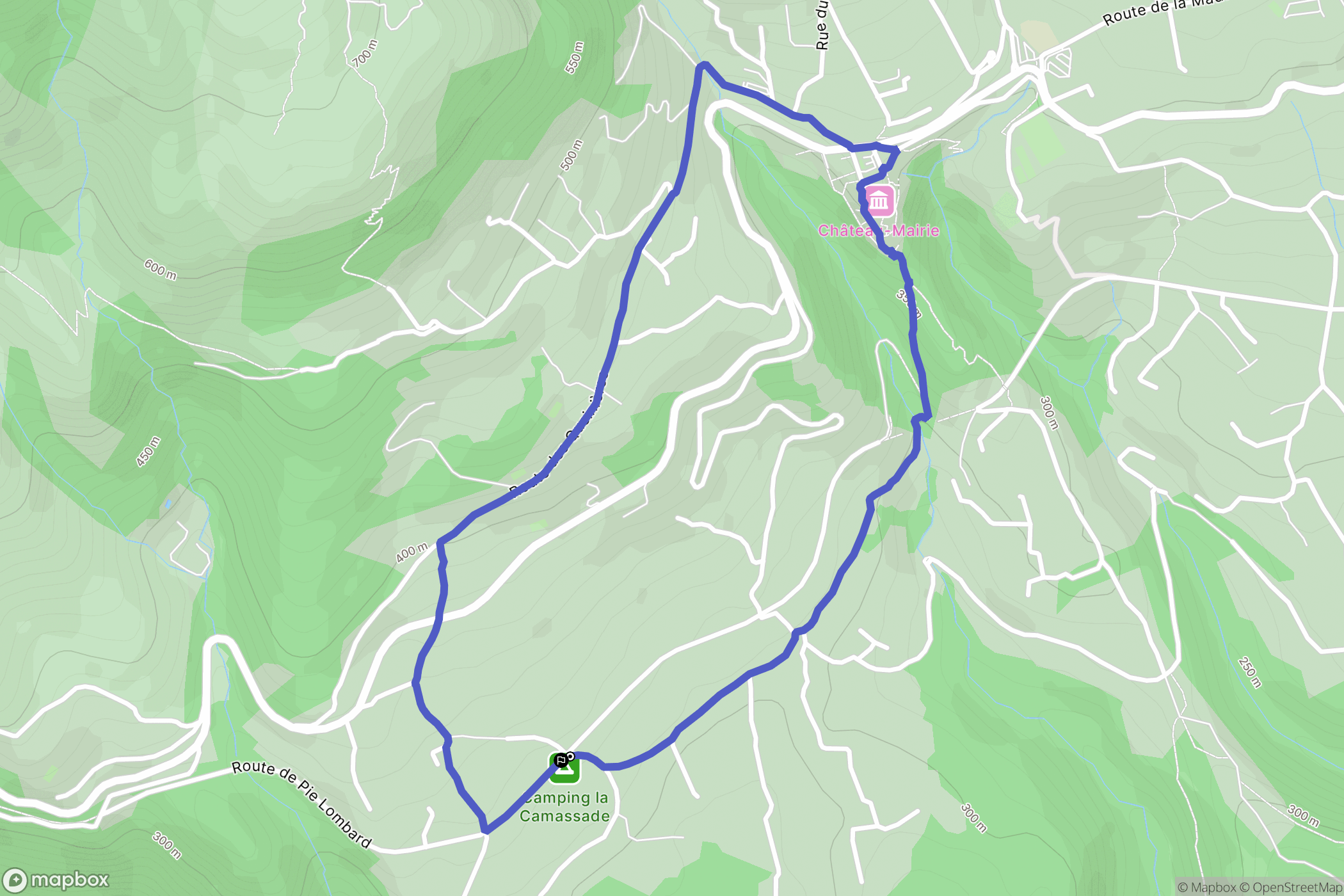 Tourrettes-sur-Loup : carte du parcours de randonnée - France