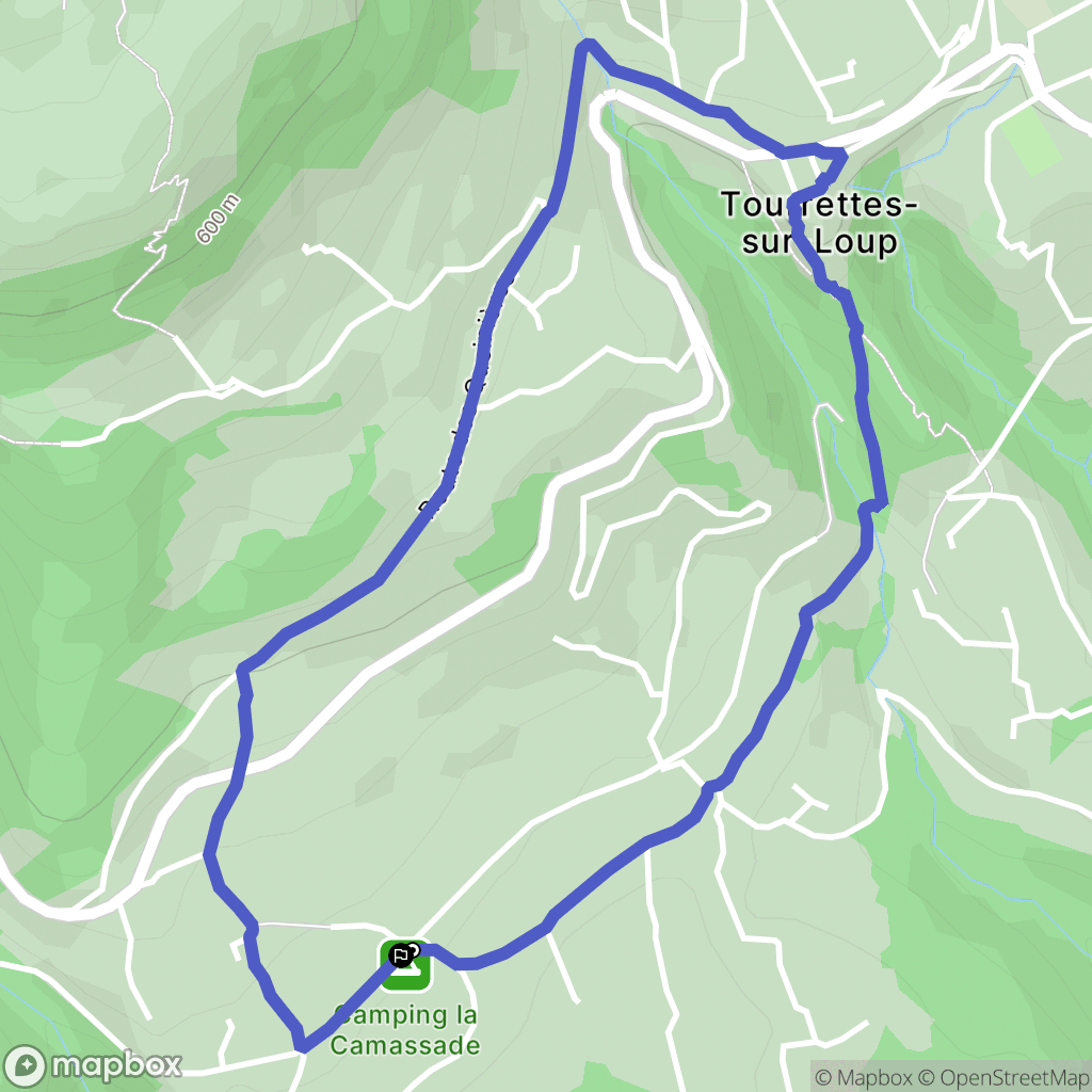 Tourrettes-sur-Loup : carte du parcours de randonnée - France