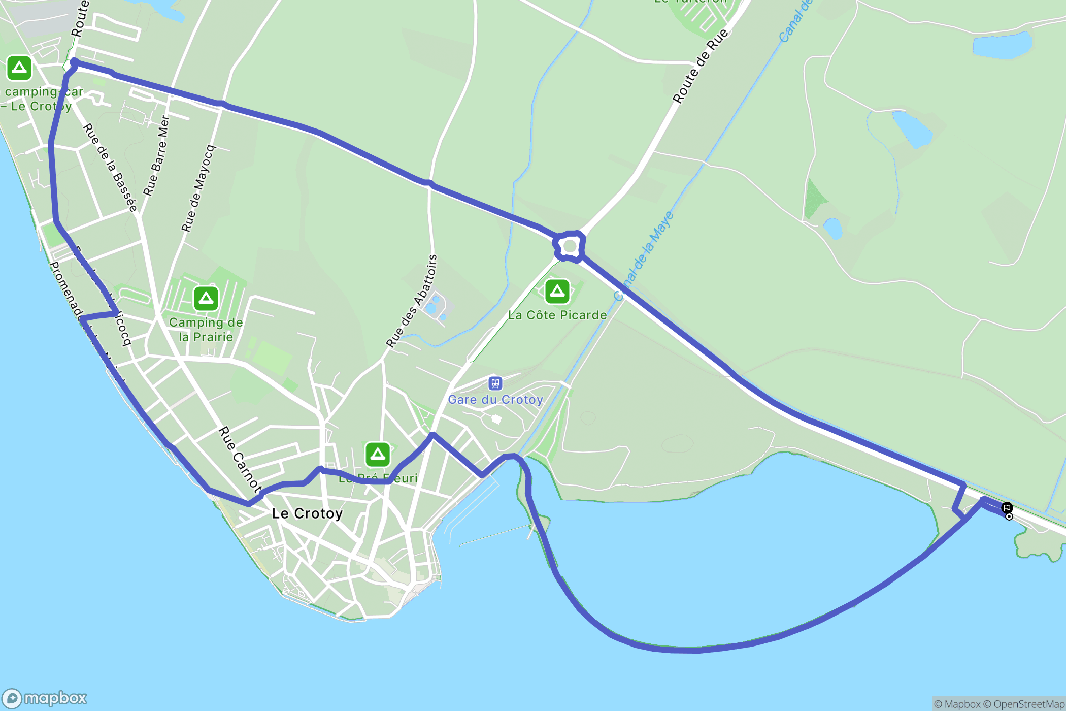 Favières : carte du parcours de randonnée - France
