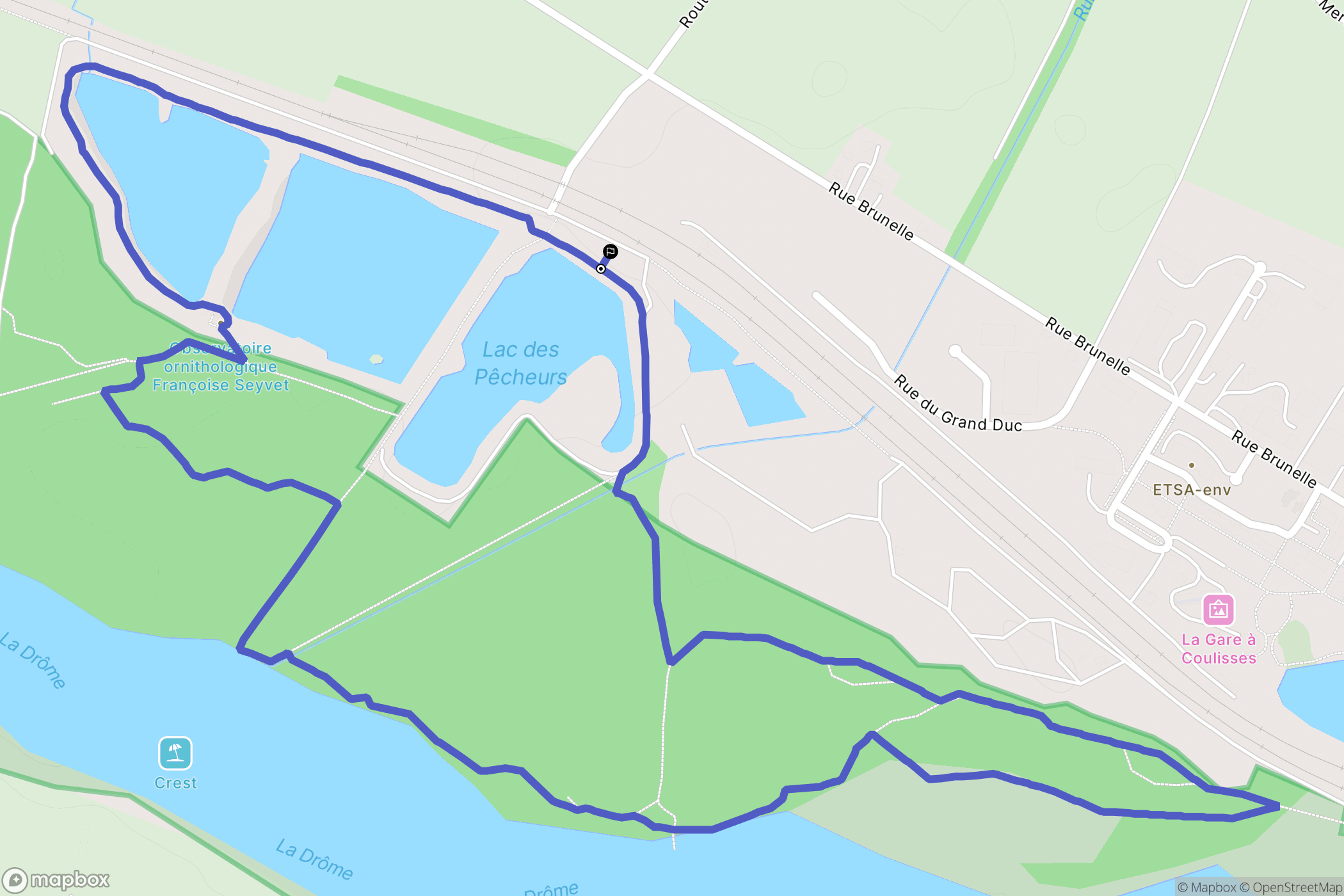 Eurre : carte du parcours de randonnée - France