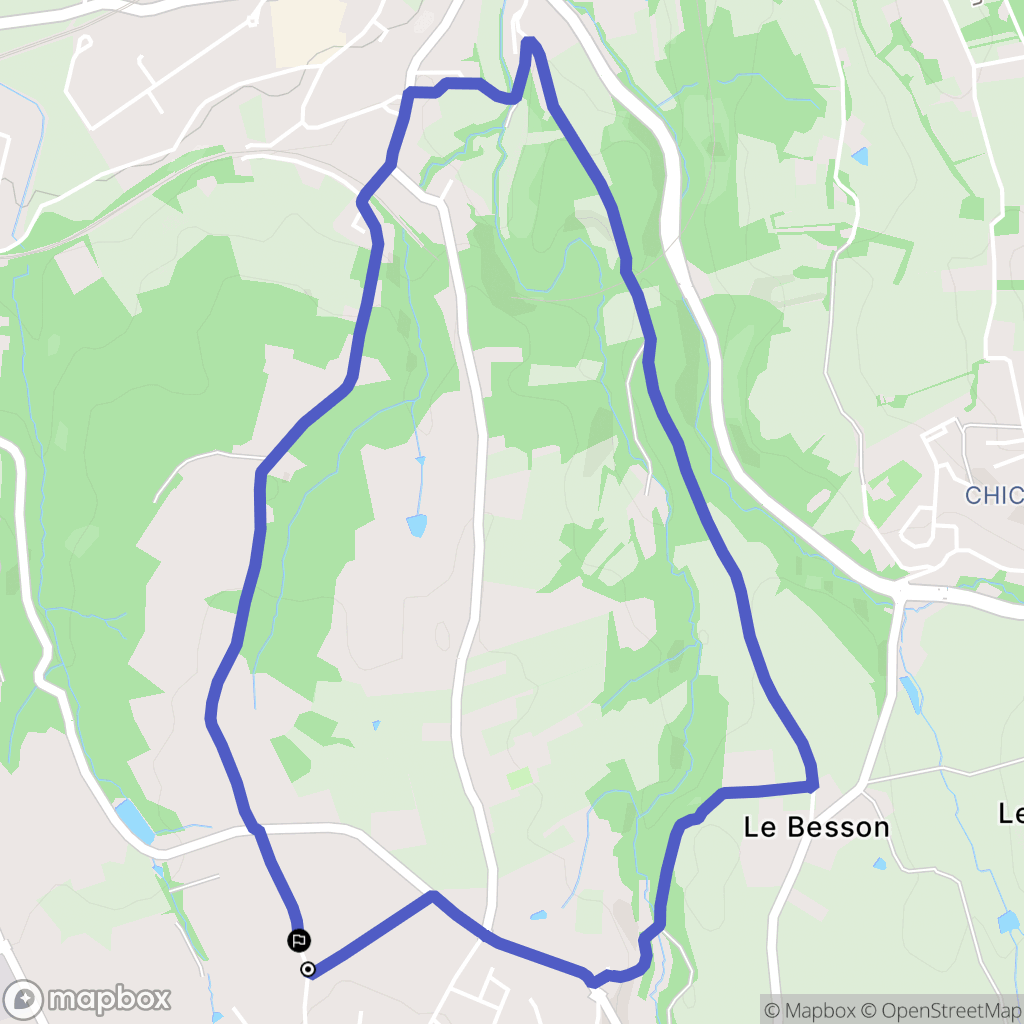 Dommartin : carte du parcours de randonnée - France