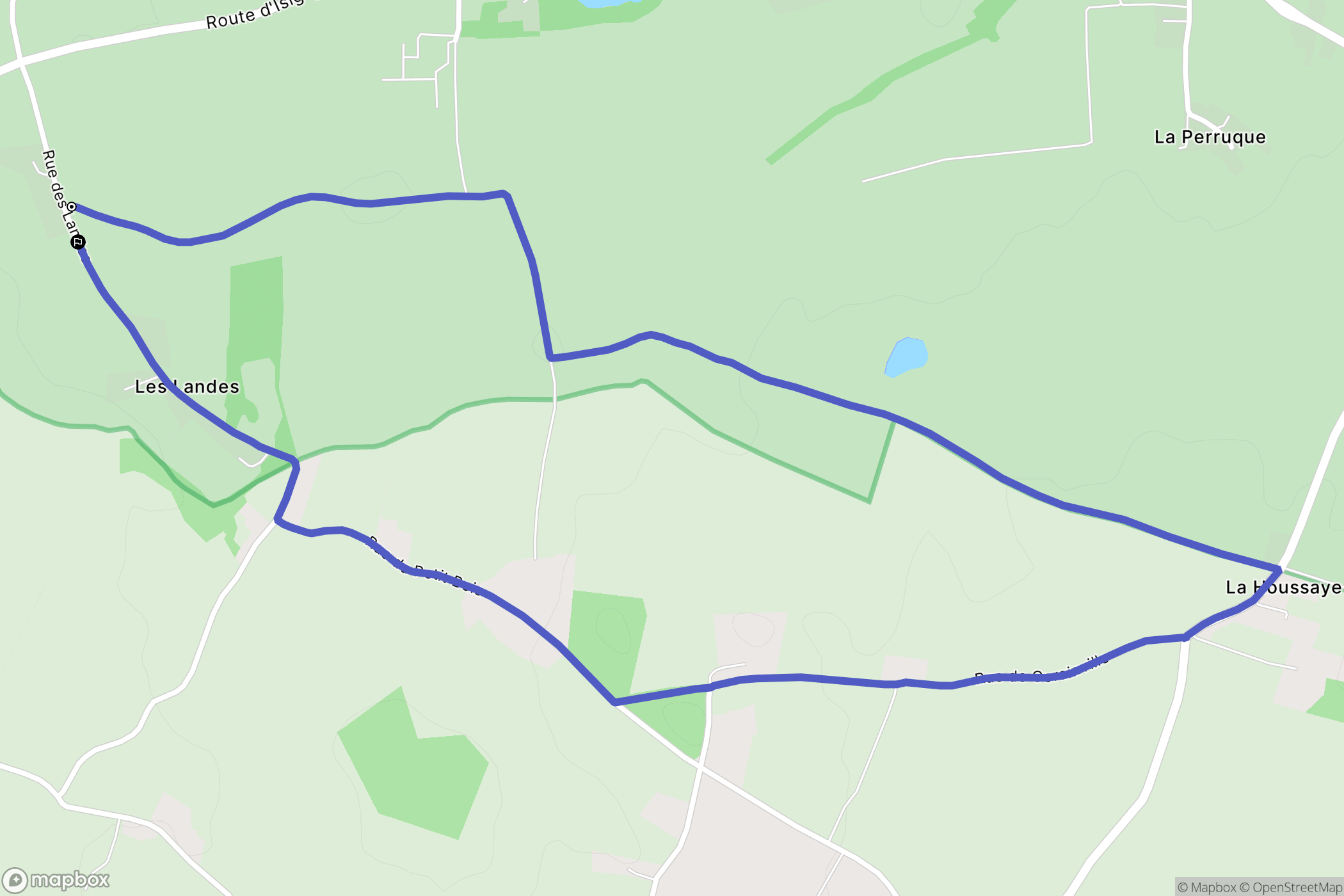Colombières : carte du parcours de randonnée - France