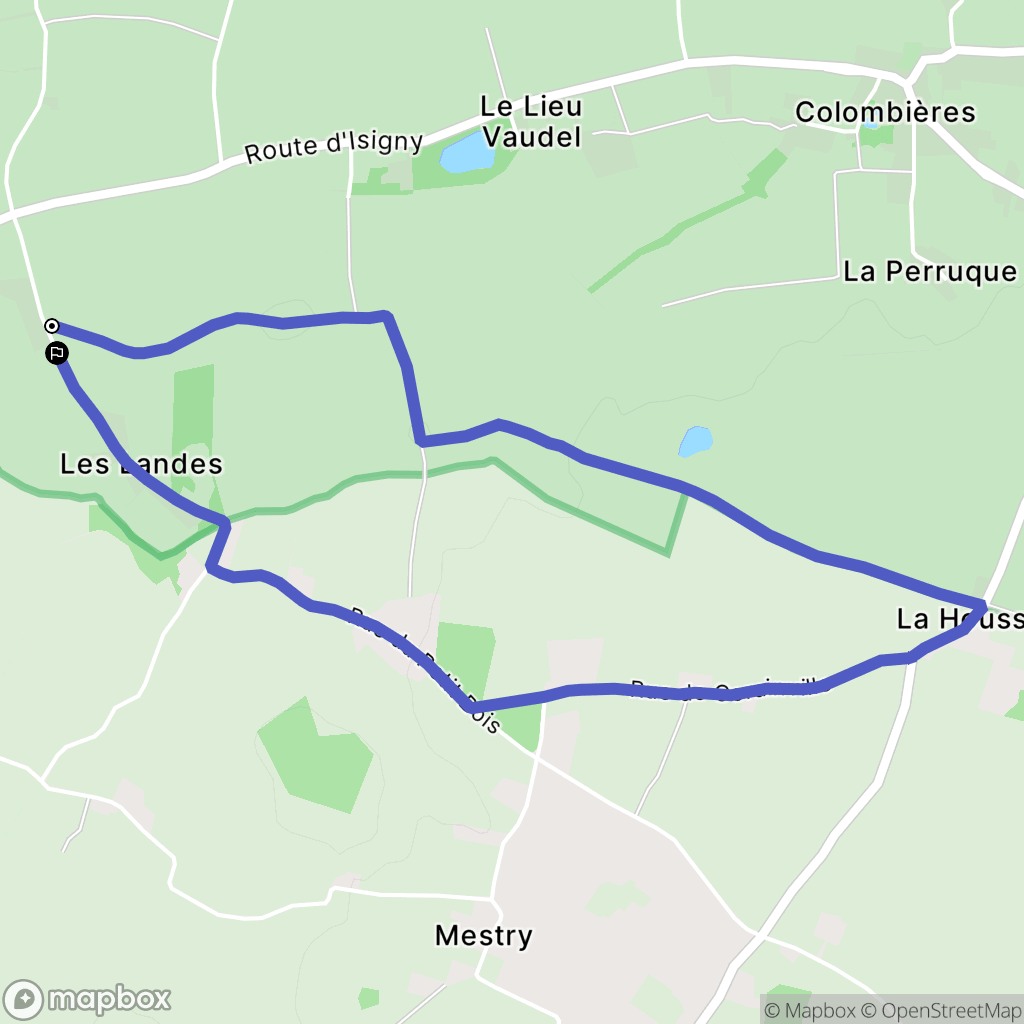 Colombières : carte du parcours de randonnée - France