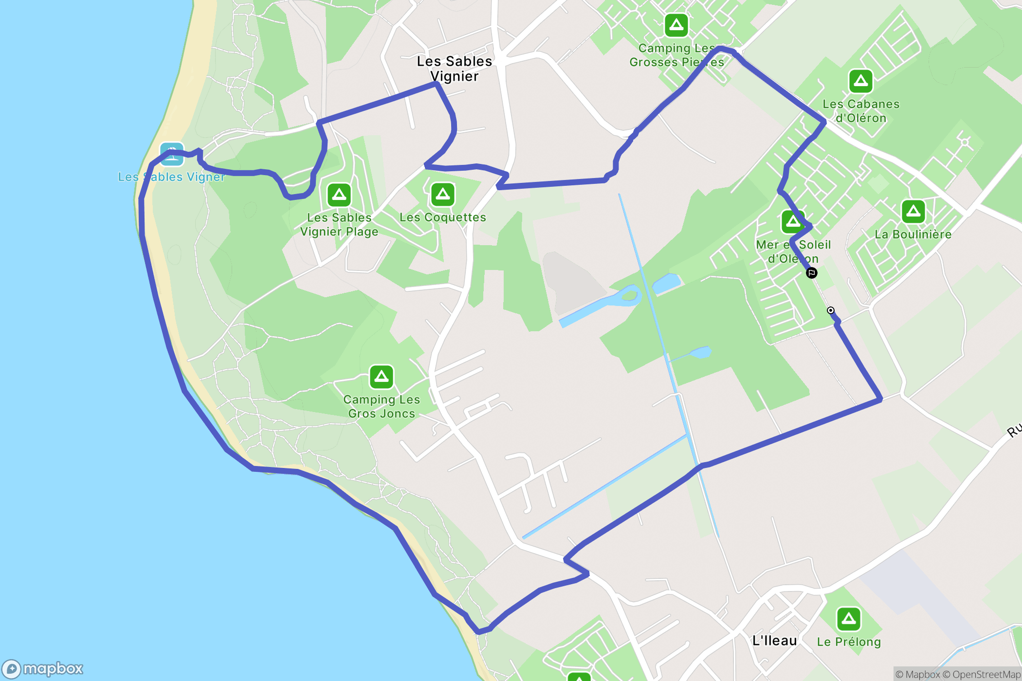 Saint-Georges-d'Oléron : carte du parcours de randonnée - France