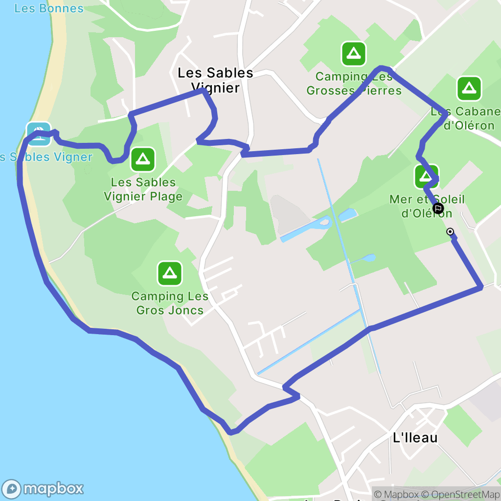 Saint-Georges-d'Oléron : carte du parcours de randonnée - France
