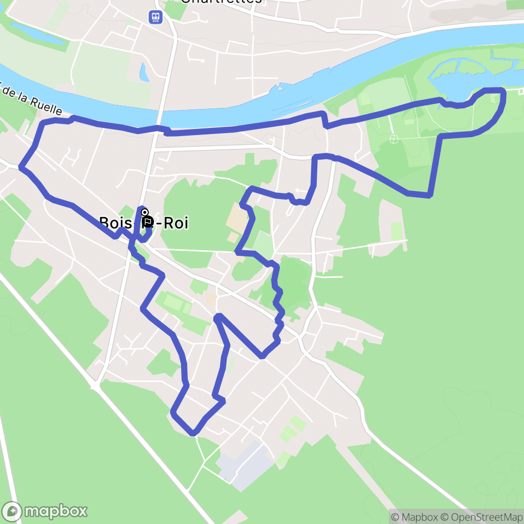Bois-le-Roi : carte du parcours de randonnée - France