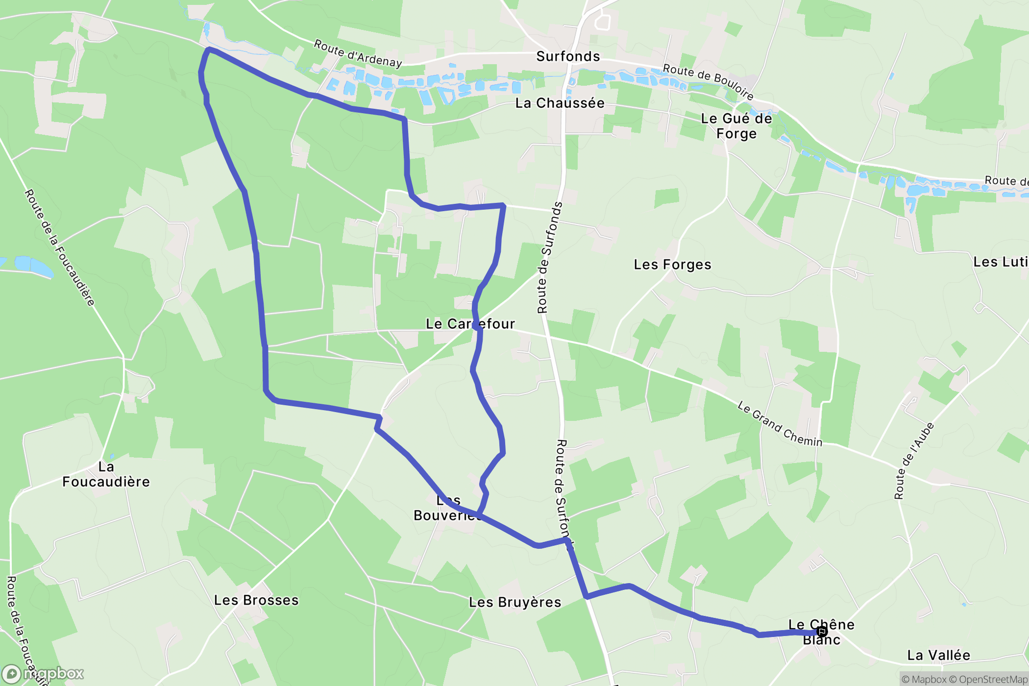 Volnay : carte du parcours de randonnée - France