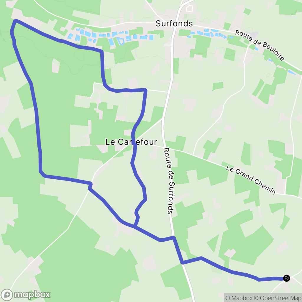 Volnay : carte du parcours de randonnée - France
