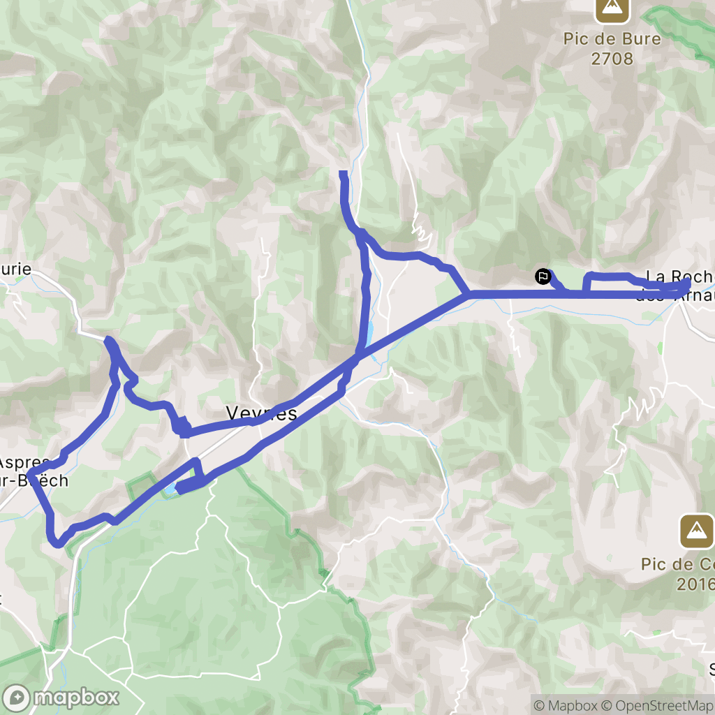 La Roche-des-Arnauds : carte du parcours de randonnée - France