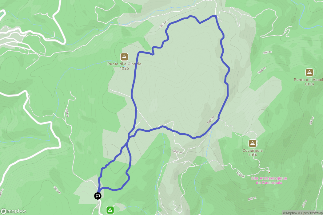 Serra-di-Scopamène : carte du parcours de randonnée - France