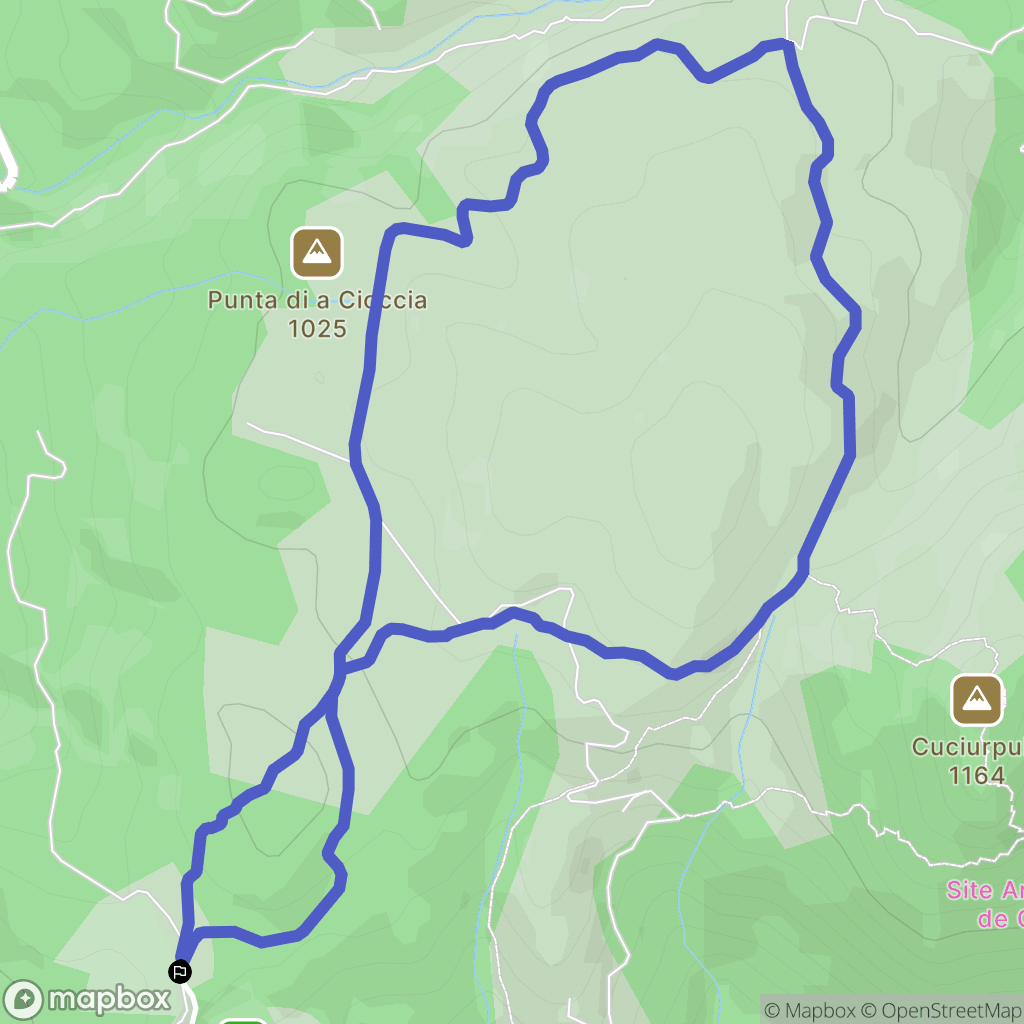 Serra-di-Scopamène : carte du parcours de randonnée - France