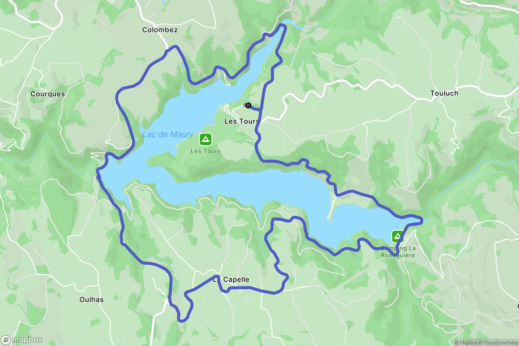 Saint-Amans-des-Cots : carte du parcours de randonnée - France