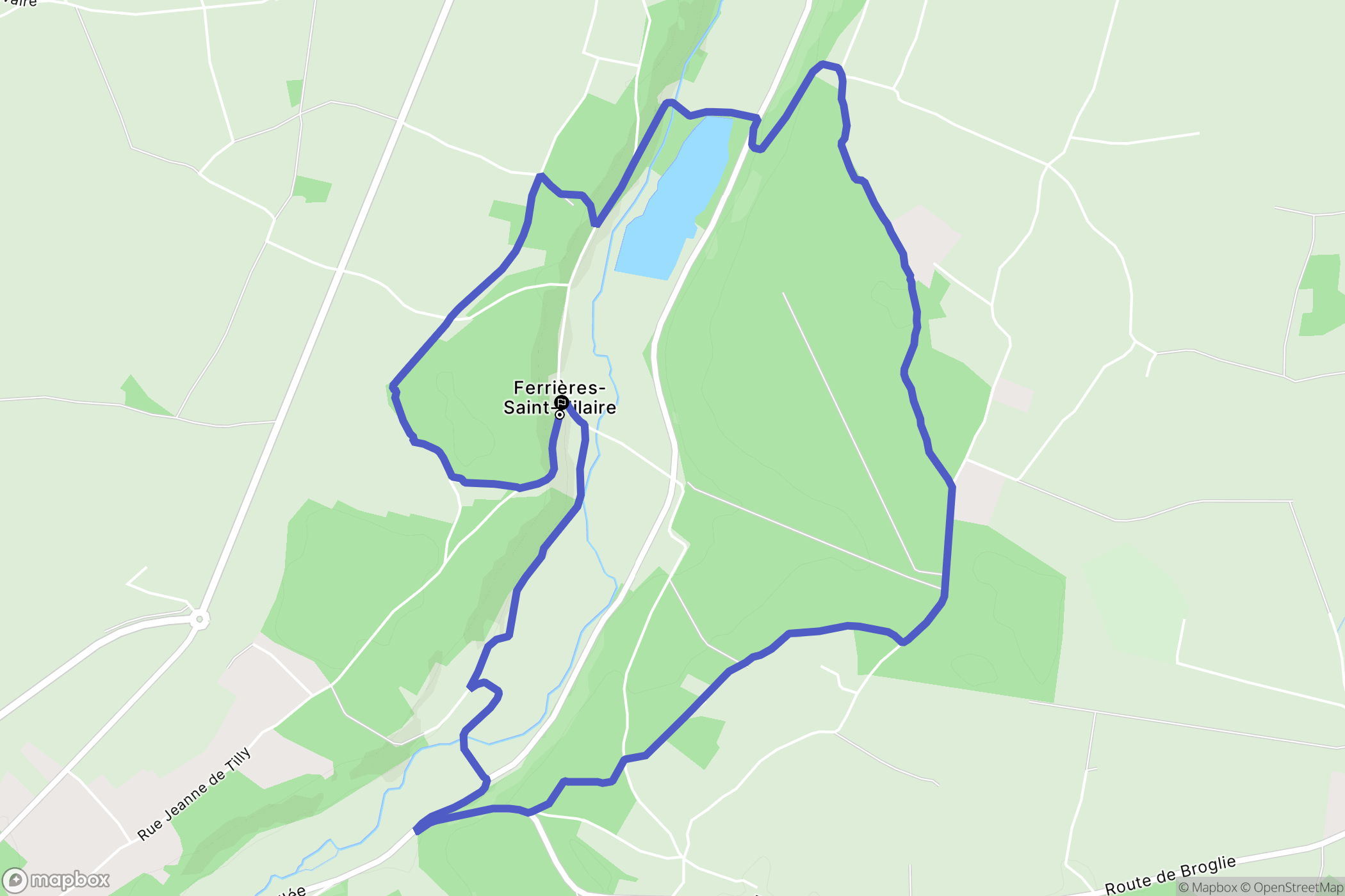 Ferrières-Saint-Hilaire : carte du parcours de randonnée - France