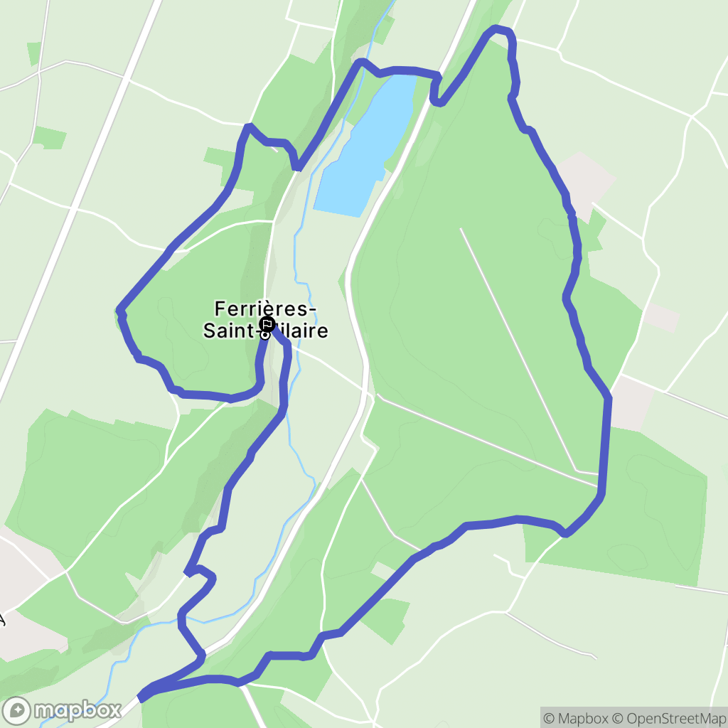 Ferrières-Saint-Hilaire : carte du parcours de randonnée - France