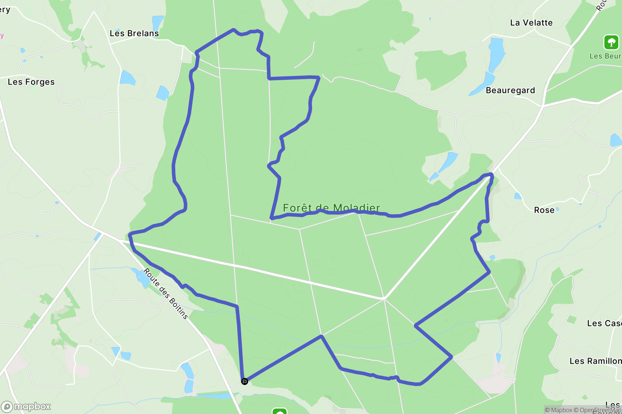 Besson : carte du parcours de randonnée - France