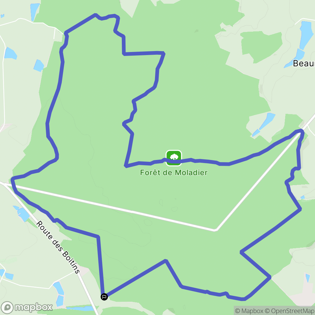 Besson : carte du parcours de randonnée - France