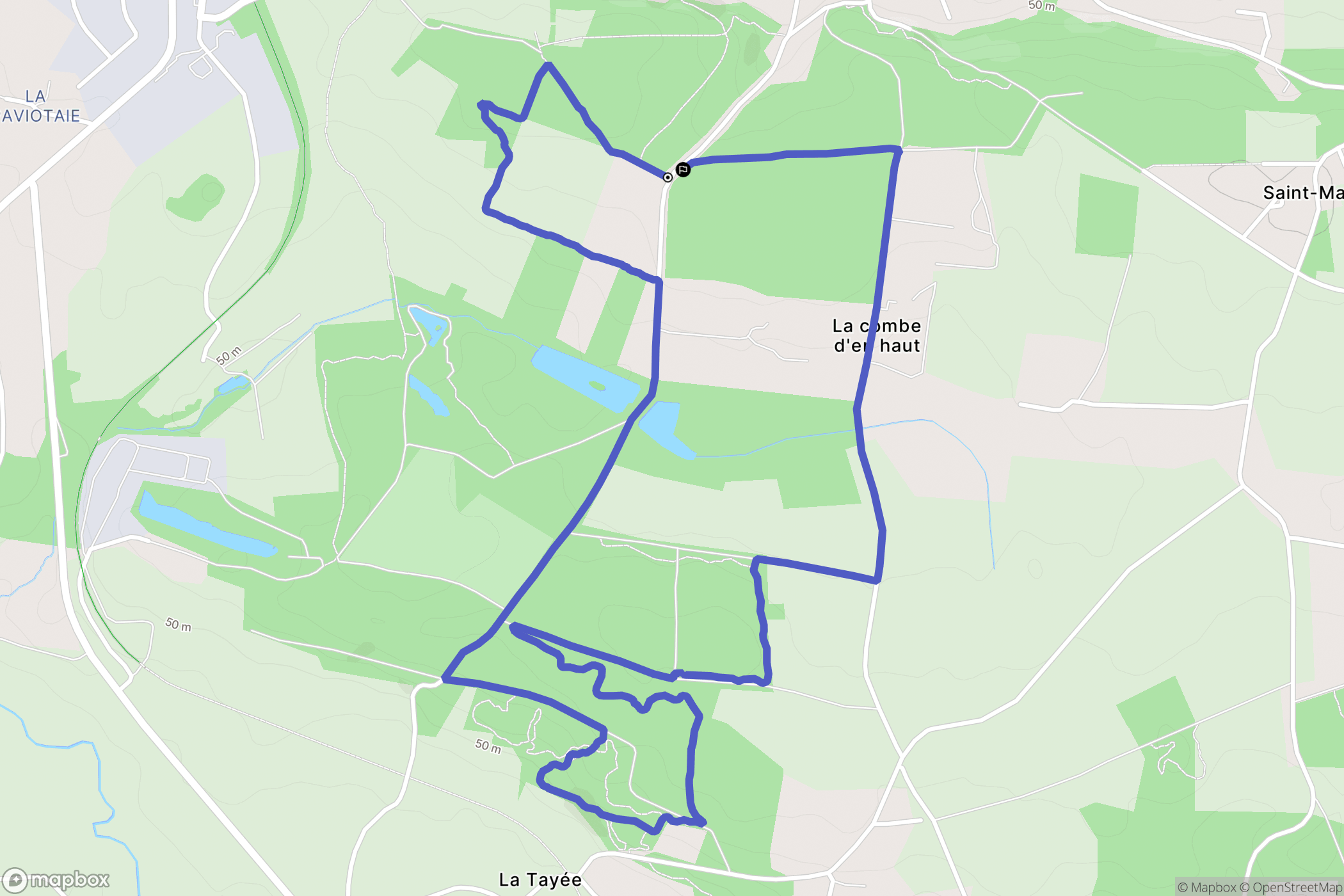 Malestroit : carte du parcours de randonnée - France