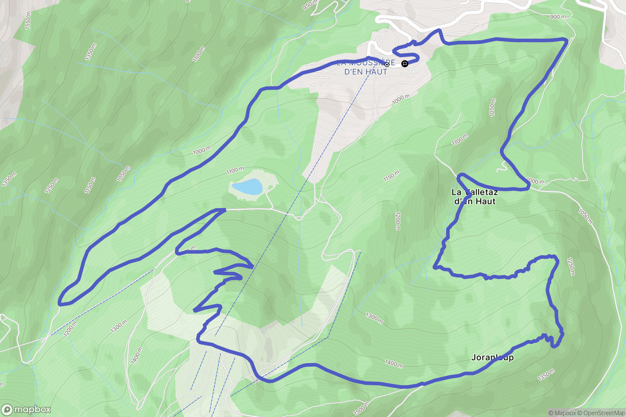 Saint-Jean-d'Aulps : carte du parcours de randonnée - France