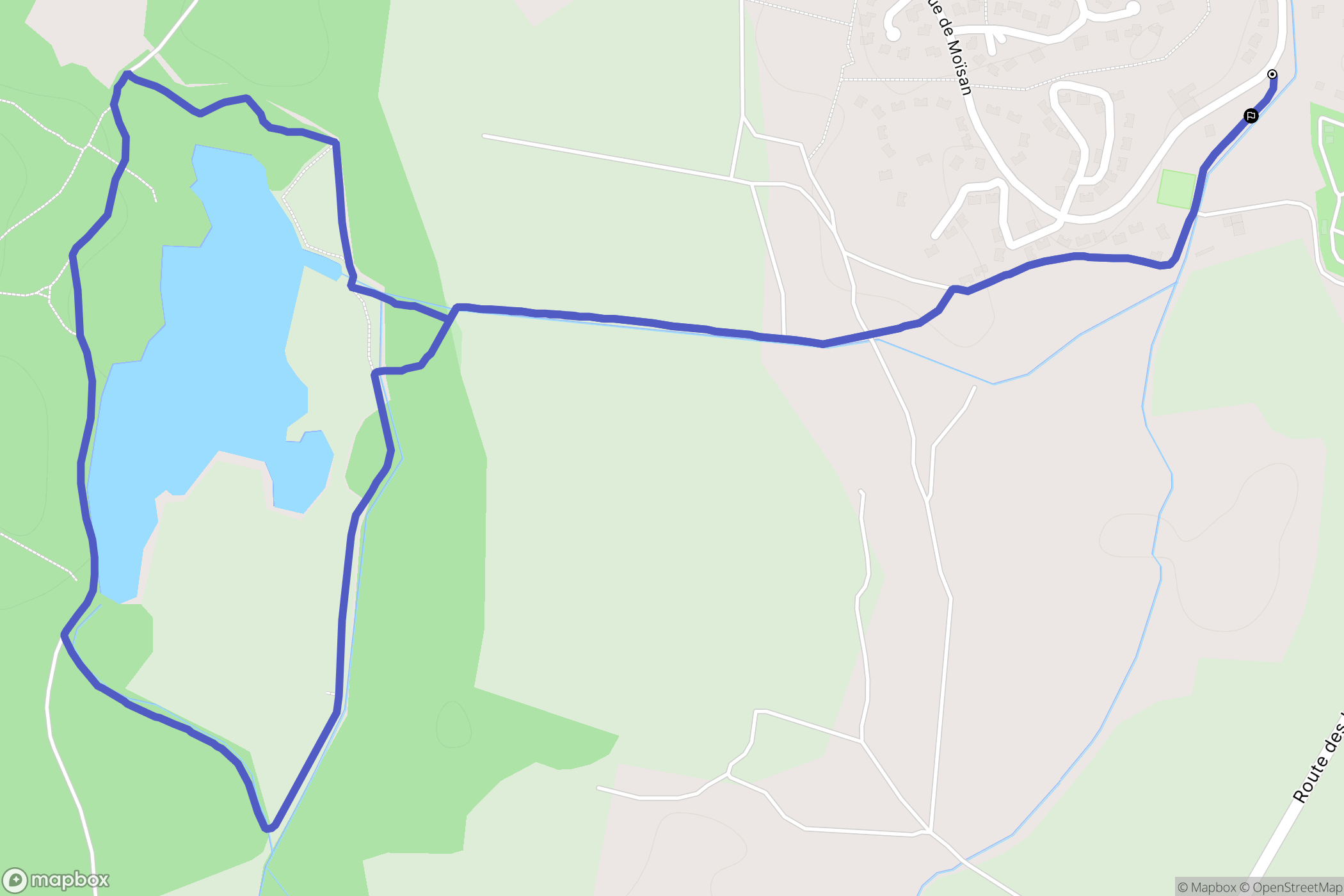 Messanges : carte du parcours de randonnée - France