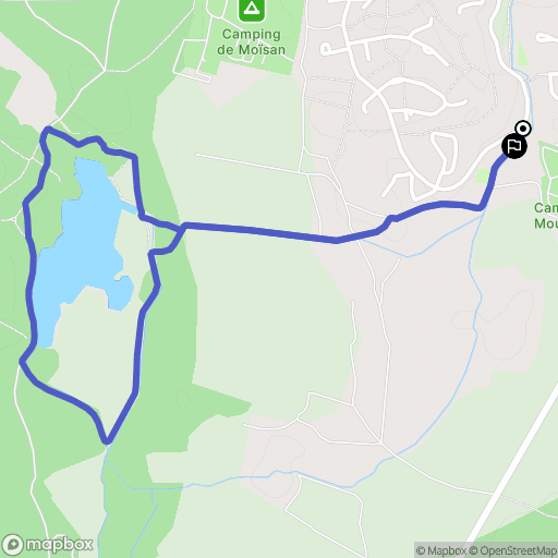 Messanges : carte du parcours de randonnée - France