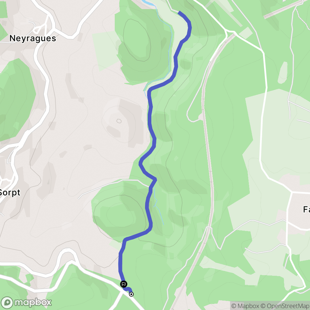 Chasteaux : carte du parcours de randonnée - France