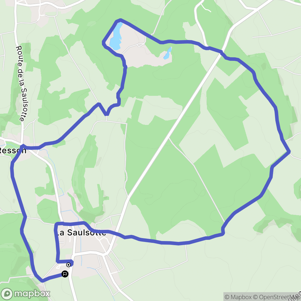 La Saulsotte : carte du parcours de randonnée - France