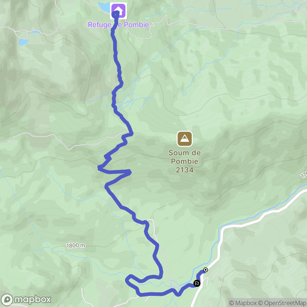 Laruns : carte du parcours de randonnée - France