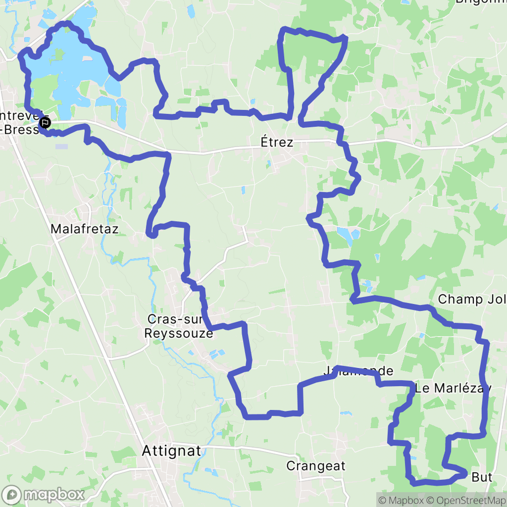 Malafretaz : carte du parcours de randonnée - France