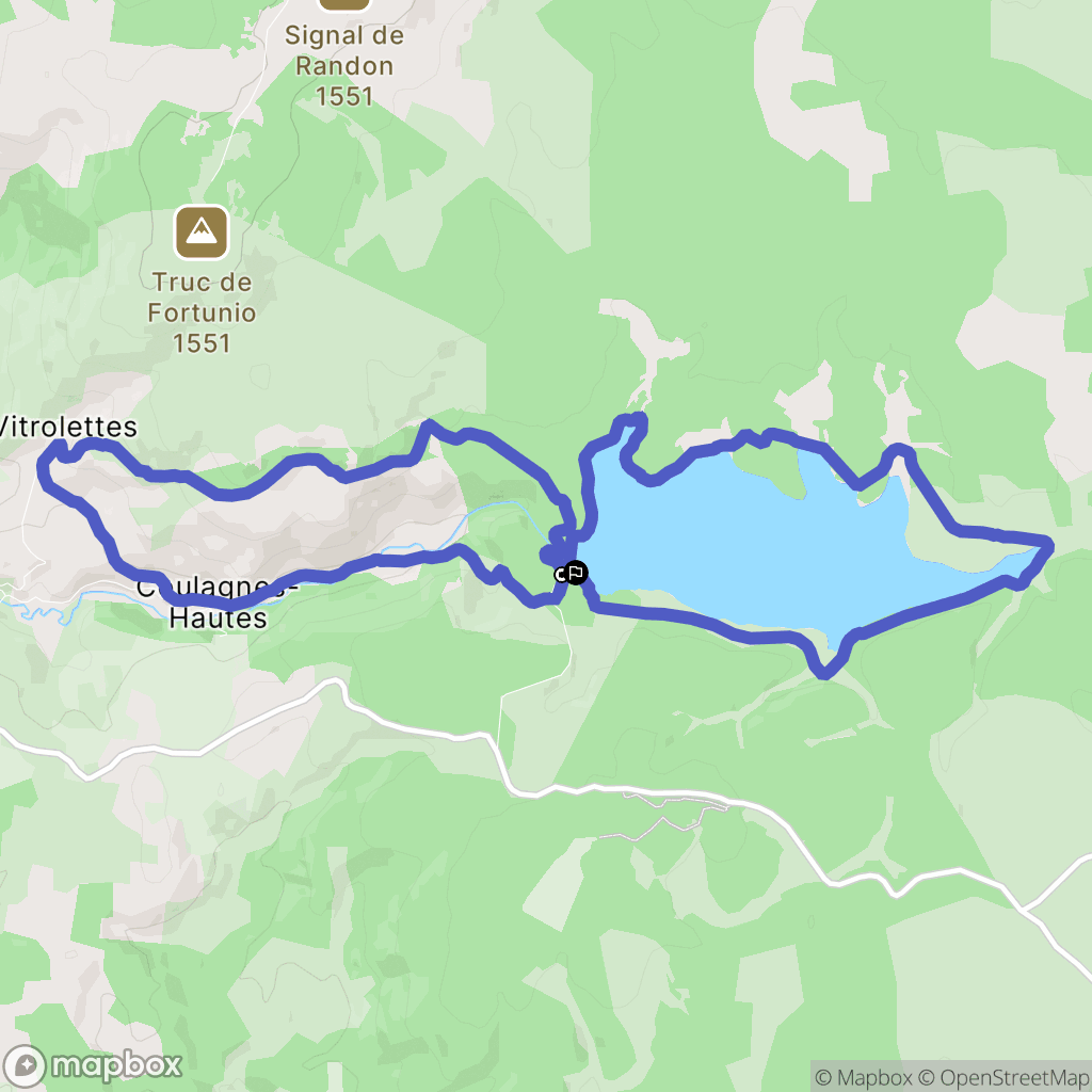 Monts-de-Randon : carte du parcours de randonnée - France
