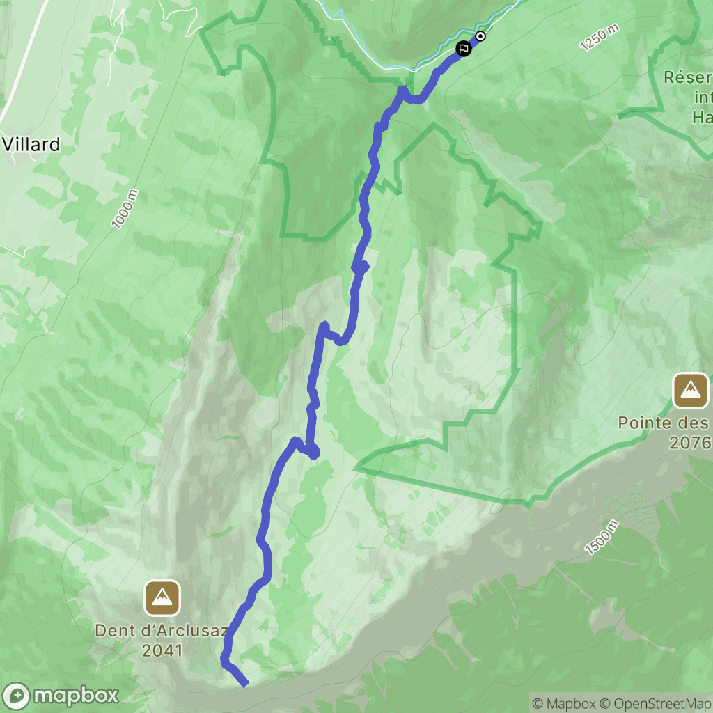 École : carte du parcours de randonnée - France