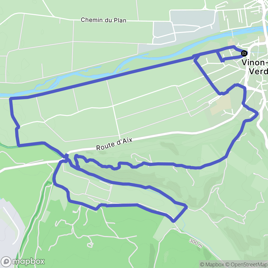 Vinon-sur-Verdon : carte du parcours de randonnée - France