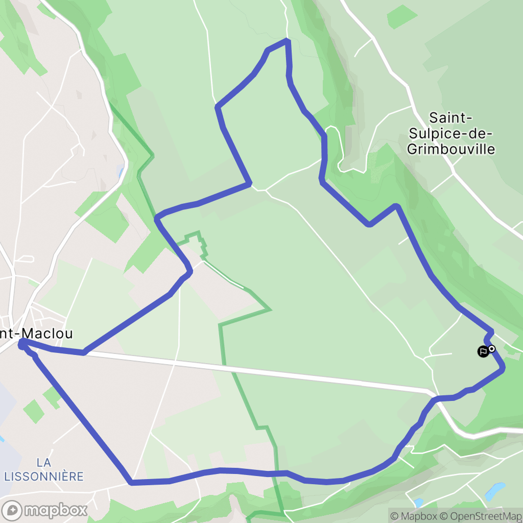 Toutainville : carte du parcours de randonnée - France