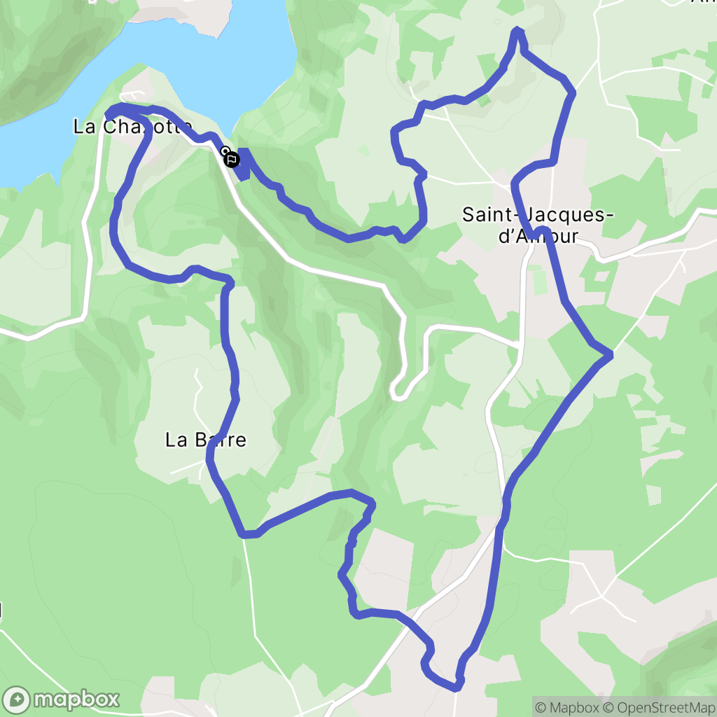 Saint-Jacques-d'Ambur : carte du parcours de randonnée - France