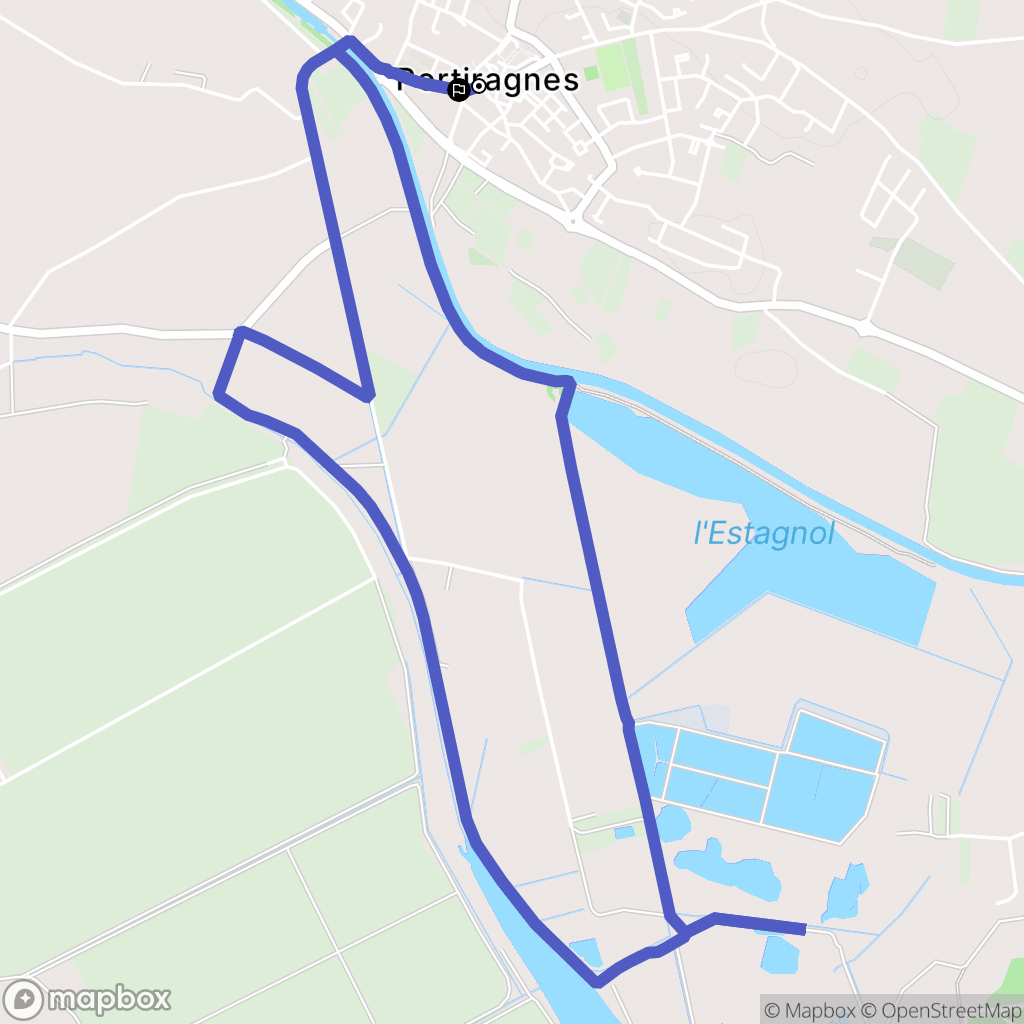 Portiragnes : carte du parcours de randonnée - France