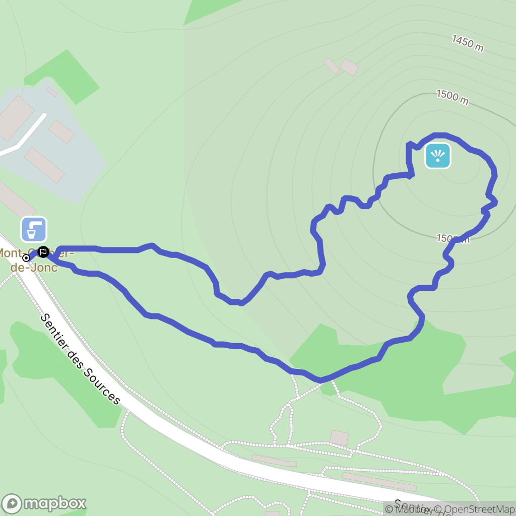 Saint-Martial : carte du parcours de randonnée - France