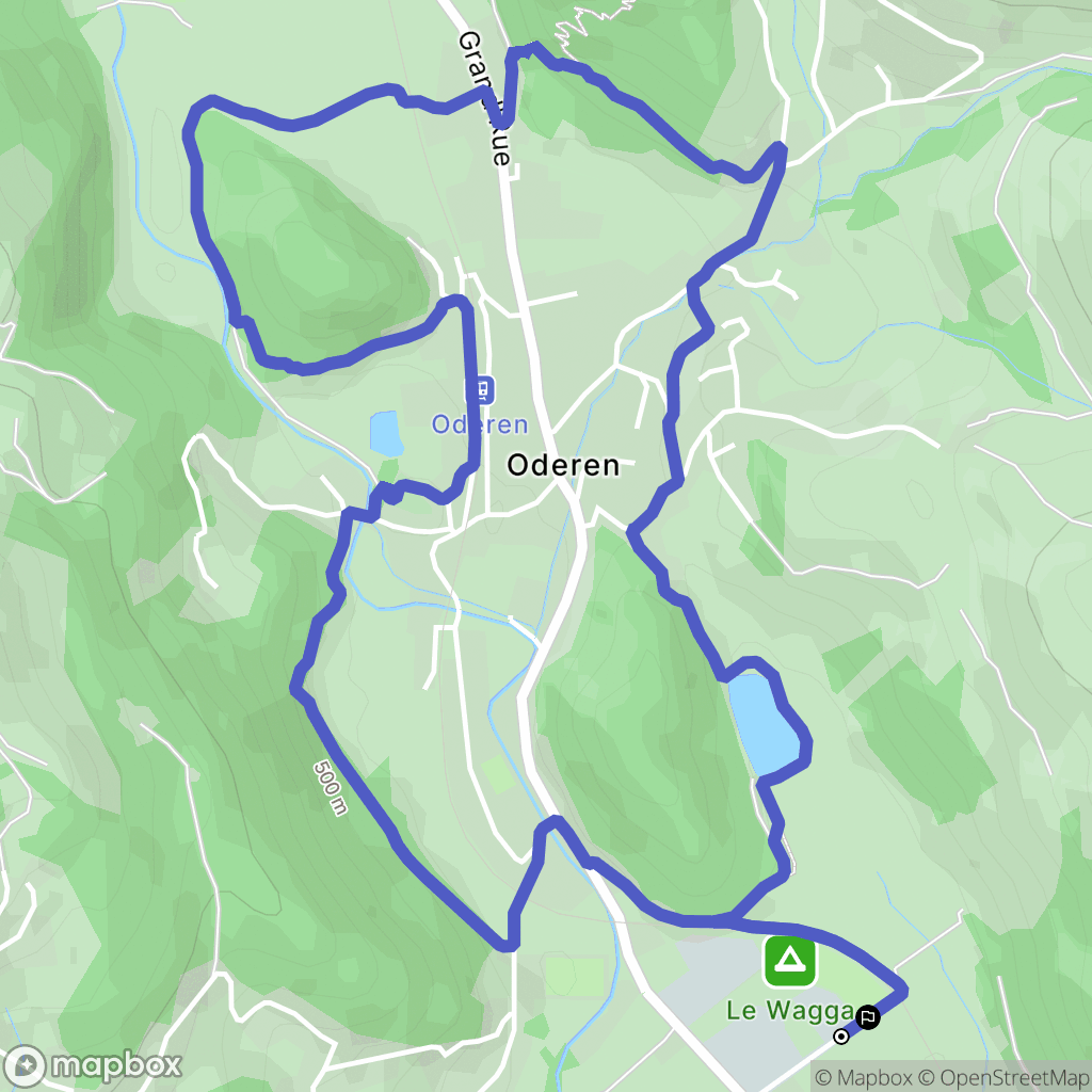 Oderen : carte du parcours de randonnée - France