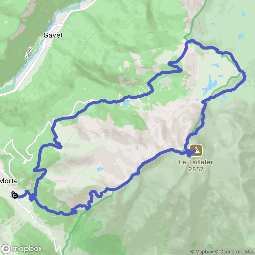 La Morte : carte du parcours de randonnée - France