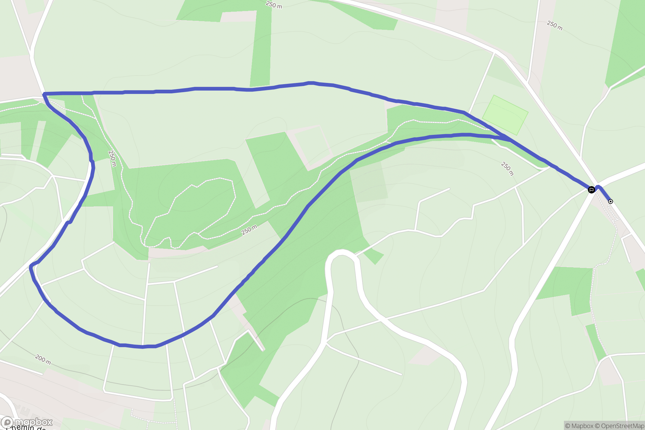 Irancy : carte du parcours de randonnée - France