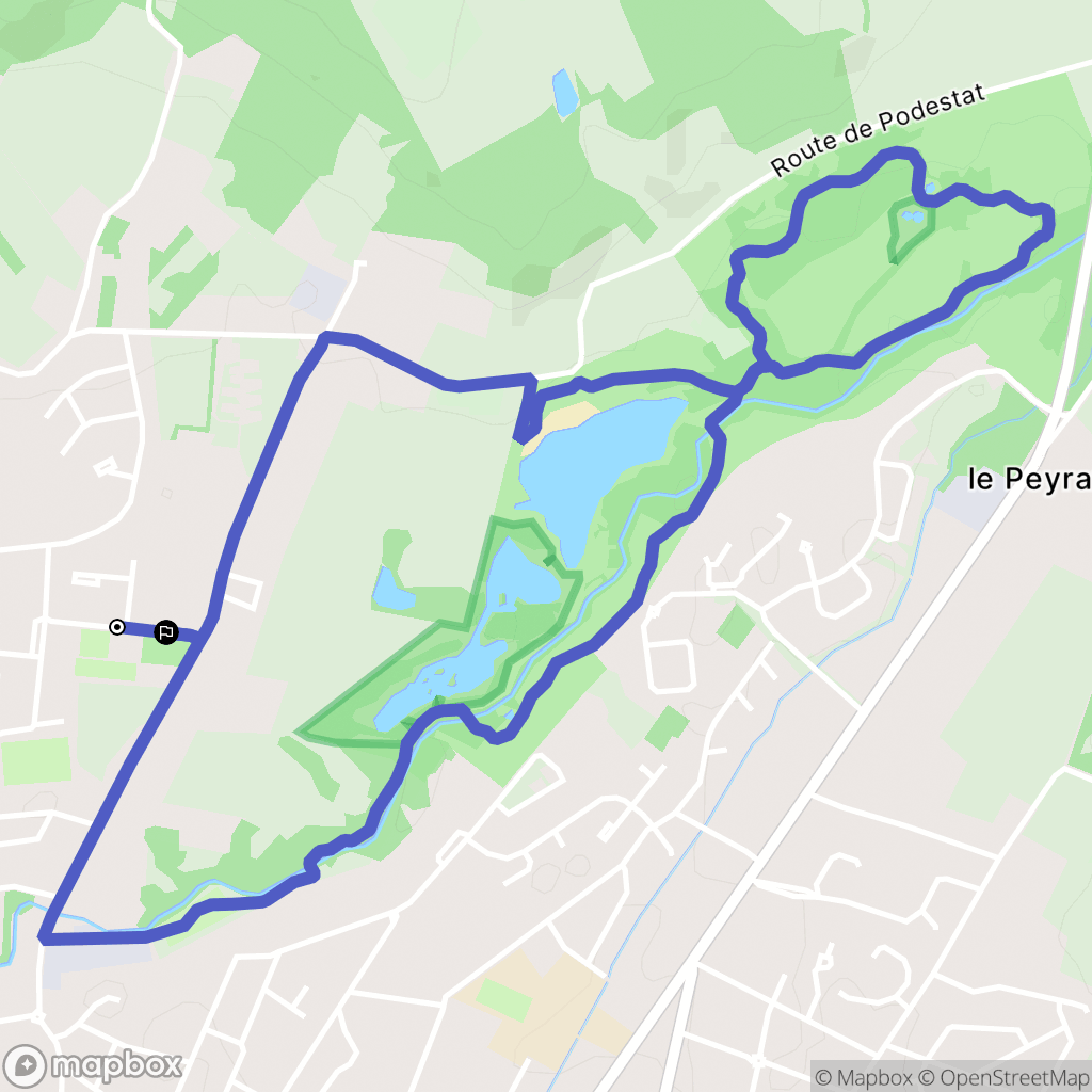 Bergerac : carte du parcours de randonnée - France