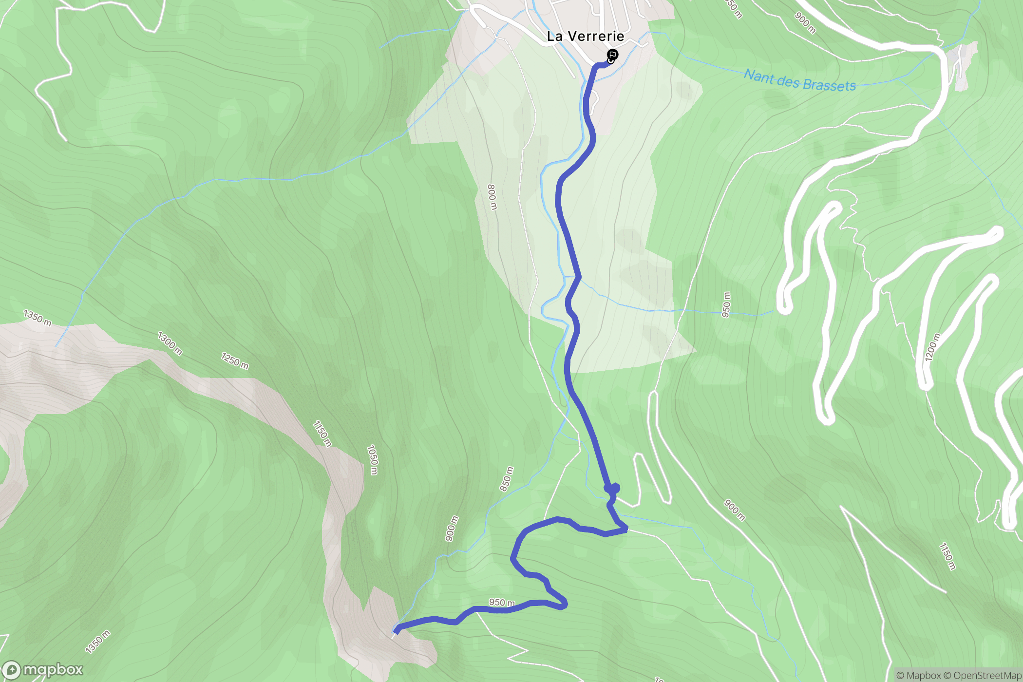 Fillière : carte du parcours de randonnée - France