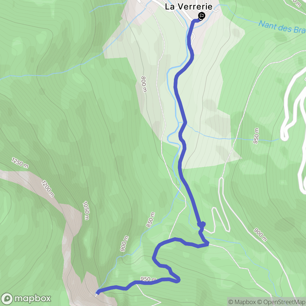Fillière : carte du parcours de randonnée - France